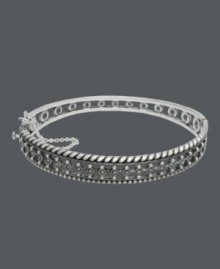 It's all about the finishing touches. Top off your look in Genevieve & Grace's elegant marcasite bangle with a chic, textured pattern and intricate rope edging. Crafted in sterling silver. Approximate diameter: 2-3/8 inches. It's all about the finishing touches. Top off your look in Genevieve & Grace's elegant marcasite bangle with a chic, textured pattern and intricate rope edging. Crafted in sterling silver. Approximate diameter: 2-3/8 inches.