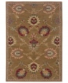 Boasting the weathered look of antique area rugs, the Perennial area rug from Sphinx updates this tradition with pops of colors like burgundy, sage and autumn bronze. Crafted in the USA with a hard-twist nylon construction for eye-catching, durable design.