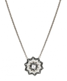 Standout style. Judith Jack's cubic zirconia (1/2 ct. t.w.), marcasite and crystal pendant will add glitz and glamour to any evening ensemble. Crafted in sterling silver. Approximate length: 16 inches. Approximate drop: 3/4 inch. Standout style. Judith Jack's cubic zirconia (1/2 ct. t.w.), marcasite and crystal pendant will add glitz and glamour to any evening ensemble. Crafted in sterling silver. Approximate length: 16 inches. Approximate drop: 3/4 inch.