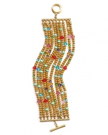 Take your jewel box on vacation with Lauren by Ralph Lauren's layered beaded bracelet. With tropical tones and textures, these strands dress up beach-bound favorites. Take your jewel box on vacation with Lauren by Ralph Lauren's layered beaded bracelet. With tropical tones and textures, these strands dress up beach-bound favorites.