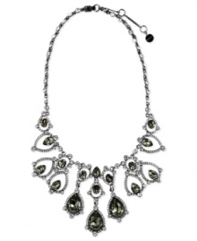 Dynamic and dazzling. Givenchy's collar necklace, crafted from hematite-tone mixed metal, is adorned with colorful glass stones and cubic zirconia accents for a bold statement. Approximate length: 16 inches + 2-inch extender. Dynamic and dazzling. Givenchy's collar necklace, crafted from hematite-tone mixed metal, is adorned with colorful glass stones and cubic zirconia accents for a bold statement. Approximate length: 16 inches + 2-inch extender.