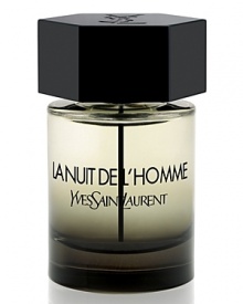 La Nuit de L'Homme, the new fragrance for men by Yves Saint Laurent A story of seduction, intensity and bold sensuality.A structure of contrasting forces. A seduction that lies half-way between restraint and abandon.Bright, masculine freshness combines with sophistication and nonchalance for a deep, mysterious and sensual fragrance.A fresh oriental scent with notes of Cardamom, Cedar, and Coumarin. La Nuit de L'Homme, the new fragrance for men by Yves Saint Laurent A story of seduction, intensity and bold sensuality.A structure of contrasting forces. A seduction that lies half-way between restraint and abandon.Bright, masculine freshness combines with sophistication and nonchalance for a deep, mysterious and sensual fragrance.A fresh oriental scent with notes of Cardamom, Cedar, and Coumarin.
