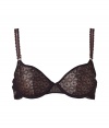 Bring luxe appeal to your everyday with this ultra-stylish bra from It Brit designer Stella McCartney - Underwire, padded cups, lace-detailed adjustable straps, back hook and eye closure, all-over lace overlay - Perfect under any outfit or paired with matching panties for stylish lounging