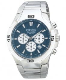 A precise chronograph watch built with stainless steel from Citizen's Quartz collection. A precise chronograph watch built with stainless steel from Citizen's Quartz collection.