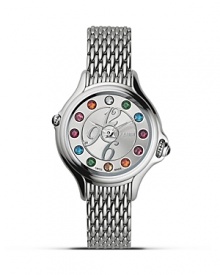 Fendi Crazy Carats Diamond and Topaz Stainless Steel Watch, 38mm Fendi Crazy Carats Diamond and Topaz Stainless Steel Watch, 38mm