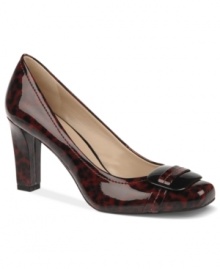With a sleek, shiny upper and a buckled detail across the vamp, Franco Sarto's Utara pumps are so exquisite. With a sleek, shiny upper and a buckled detail across the vamp, Franco Sarto's Utara pumps are so exquisite.
