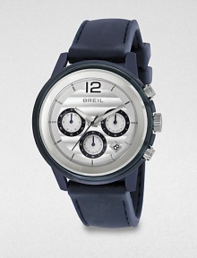 From the Orchestra collection, this chronograph watch features a clear glass insert and a sporty, silicone strap.Chronograph movementWater-resistant to 10ATMDate display at 5 o'clockSecond handStainless steel case: 45mm diameter(1.77)Silicone strapImported From the Orchestra collection, this chronograph watch features a clear glass insert and a sporty, silicone strap.Chronograph movementWater-resistant to 10ATMDate display at 5 o'clockSecond handStainless steel case: 45mm diameter(1.77)Silicone strapImported