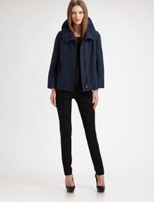 This slender stretch knit style is elevated by classic trouser details.Self waistbandZip fly with concealed snap closureBack seamsInseam, about 3469% viscose/25% polyamide/6% elastaneDry cleanImported of Italian fabricModel shown is 5'9½ (176cm) wearing US size 4. This slender stretch knit style is elevated by classic trouser details.Self waistbandZip fly with concealed snap closureBack seamsInseam, about 3469% viscose/25% polyamide/6% elastaneDry cleanImported of Italian fabricModel shown is 5'9½ (176cm) wearing US size 4.