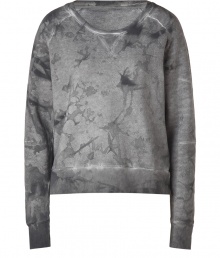 Edgy and ultra modern, Each Others grey tie-dyed waffle knit sweatshirt guarantees a unique finish to your effortless cool laid-back look - Rounded neckline, long sleeves, fine ribbed trim - Contemporary cropped silhouette - Wear with edgy coated jeans and shimmering metallic footwear Edgy and ultra modern, Each Others grey tie-dyed waffle knit sweatshirt guarantees a unique finish to your effortless cool laid-back look - Rounded neckline, long sleeves, fine ribbed trim - Contemporary cropped silhouette - Wear with edgy coated jeans and shimmering metallic footwear
