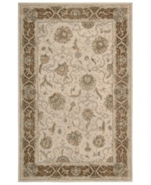 Elaborately beautiful, this mist rug from Nourison's Heritage Hall collection displays stunning detail in a traditional floral motif. Hard twist wool yarns are specially dyed to achieve a vintage patina, resulting in a look that's timelessly elegant. Elaborately beautiful, this mist rug from Nourison's Heritage Hall collection displays stunning detail in a traditional floral motif. Hard twist wool yarns are specially dyed to achieve a vintage patina, resulting in a look that's timelessly elegant.