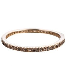 Subtle and stylish. Adorned with glittering cubic zirconia accents (1/3 ct. t.w.), CRISLU's stackable ring adds just the right amount of sparkle to your look. Made in 18k rose gold over sterling silver. Size 6, 7 and 8. Subtle and stylish. Adorned with glittering cubic zirconia accents (1/3 ct. t.w.), CRISLU's stackable ring adds just the right amount of sparkle to your look. Made in 18k rose gold over sterling silver. Size 6, 7 and 8.