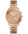 A dazzling chronograph watch in rosy tones from GUESS.