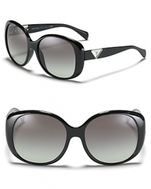 Prada Timeless Heritage Crystal Triangle Round Oversized Sunglasses Prada Timeless Heritage Crystal Triangle Round Oversized Sunglasses