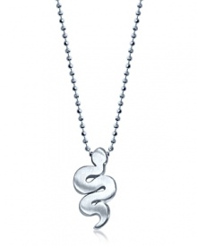 Alex Woo makes it simple to make a statement with this charming sterling silver necklace, finished with a sinuous snake pendant. Alex Woo makes it simple to make a statement with this charming sterling silver necklace, finished with a sinuous snake pendant.