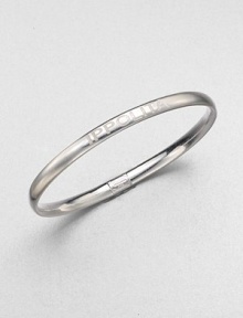From the Scultura Collection. Sleek sterling silver style with a subtle signature logo. Sterling silverDiameter, about 2.5Slip-on styleImported From the Scultura Collection. Sleek sterling silver style with a subtle signature logo. Sterling silverDiameter, about 2.5Slip-on styleImported