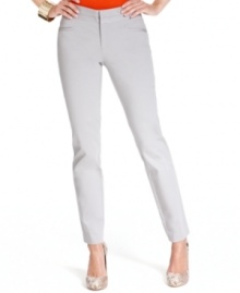Smooth and sleek, INC's ankle-length pants are a staple for every spring wardrobe! Smooth and sleek, INC's ankle-length pants are a staple for every spring wardrobe!