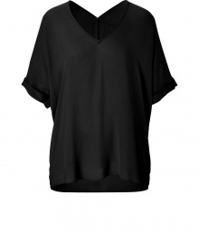 Elevate your favorite casual basics with this effortless luxe tee from Ella Moss - V-neckline in front and back, elbow-length cuffed dolman sleeves, longer back - Relaxed silhouette - Wear with high-waisted jeans, a floppy hat, and sandals Elevate your favorite casual basics with this effortless luxe tee from Ella Moss - V-neckline in front and back, elbow-length cuffed dolman sleeves, longer back - Relaxed silhouette - Wear with high-waisted jeans, a floppy hat, and sandals