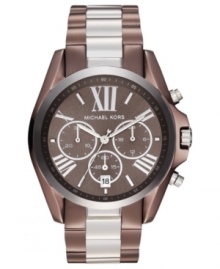 A menswear-inspired Bradshaw watch from Michael Kors with a bold touch of silver tone accents. A menswear-inspired Bradshaw watch from Michael Kors with a bold touch of silver tone accents.