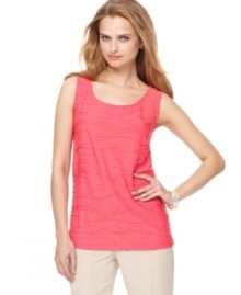Pep up your wardrobe with this vibrant J Jones New York tank top! Pair it with the matching cardigan to make a chic twinset. Pep up your wardrobe with this vibrant J Jones New York tank top! Pair it with the matching cardigan to make a chic twinset.