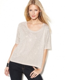 This wardrobe essential gets an edgy makeover with studs and a high-low hem! INC's top adds a rock-n-roll vibe to any outfit. This wardrobe essential gets an edgy makeover with studs and a high-low hem! INC's top adds a rock-n-roll vibe to any outfit.