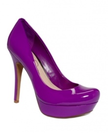 Turning heads with every step? That's a given when you're strutting in the bold, patent leather Given pumps by Jessica Simpson. A covered platform and stiletto heel take your confidence to the next level. Turning heads with every step? That's a given when you're strutting in the bold, patent leather Given pumps by Jessica Simpson. A covered platform and stiletto heel take your confidence to the next level.