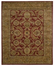Featuring Persian-inspired patternwork, the Rajah area rug from Nourison updates this detailed design with a completely luminous and regal colorway. Crafted in India of sumptuous New Zealand wool pile for incredible color-recognition, design clarity and a luxuriously soft feel. Featuring Persian-inspired patternwork, the Rajah area rug from Nourison updates this detailed design with a completely luminous and regal colorway. Crafted in India of sumptuous New Zealand wool pile for incredible color-recognition, design clarity and a luxuriously soft feel.