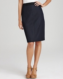An office essential, this T Tahari skirt boasts a sleek silhouette in a slimming hue for a classic approach to your 9-to-5. Style with a crisp white blouse and nude heels for an ensemble that moves from desk to drinks with ease. An office essential, this T Tahari skirt boasts a sleek silhouette in a slimming hue for a classic approach to your 9-to-5. Style with a crisp white blouse and nude heels for an ensemble that moves from desk to drinks with ease.