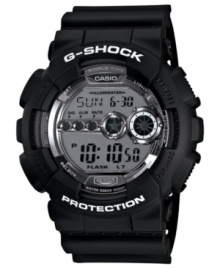 With an extra-large design, this digital watch from G-Shock grabs attention in a big way. With an extra-large design, this digital watch from G-Shock grabs attention in a big way.