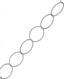Eternally stylish. Giani Bernini's oval link bracelet creates a delicate veil around your wrist. Set in sterling silver. Approximate length: 7-1/4 inches. Approximate width: 5/8 inch. Eternally stylish. Giani Bernini's oval link bracelet creates a delicate veil around your wrist. Set in sterling silver. Approximate length: 7-1/4 inches. Approximate width: 5/8 inch.