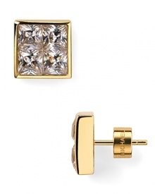 Shape meets sparkle. In high-shine metal, these Michael Kors crystal stud earrings style every look with effortless glamor. Shape meets sparkle. In high-shine metal, these Michael Kors crystal stud earrings style every look with effortless glamor.