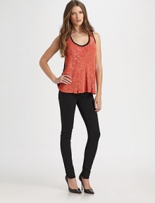 Glittering sequins highlight breezy silk in a flared tank silhouette.Round neckSleevelessSequined frontAbout 17 from natural waistSilkSpot cleanImportedModel shown is 5'9 (175cm) wearing US size 4. Glittering sequins highlight breezy silk in a flared tank silhouette.Round neckSleevelessSequined frontAbout 17 from natural waistSilkSpot cleanImportedModel shown is 5'9 (175cm) wearing US size 4.