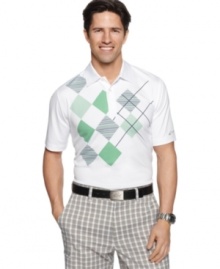Up your game with a modern mix. This slim-fit performance polo shirt from Greg Norman for Tasso Elba will always score. Up your game with a modern mix. This slim-fit performance polo shirt from Greg Norman for Tasso Elba will always score.