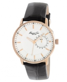 Classic styling with rich croco-grain leather make this Kenneth Cole New York watch the ideal casual accessory. Classic styling with rich croco-grain leather make this Kenneth Cole New York watch the ideal casual accessory.