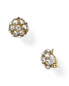 kate spade new york's dazzling pave clip earrings lend a touch of vintage glamour to your look. kate spade new york's dazzling pave clip earrings lend a touch of vintage glamour to your look.
