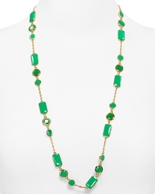 Get to the heart of the scatter with this tiled necklace from kate spade new york. It flaunts an effortless vibe, with its gold chain and perfectly placed pops of color. Get to the heart of the scatter with this tiled necklace from kate spade new york. It flaunts an effortless vibe, with its gold chain and perfectly placed pops of color.