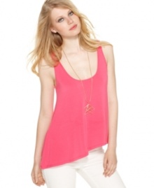 Simple yet stylish, this bright Kensie tank is a fashionable foundation for all your summer looks! Simple yet stylish, this bright Kensie tank is a fashionable foundation for all your summer looks!