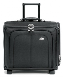The smartest way to take a side. An innovative designs puts the protection & security of your laptop first with a side-loading compartment decked out in 10mm foam padding to combat the bumps & bruises of busy travel. Easy-glide wheels take this mobile office, which features multiple organizational pockets, large accessory pockets, an accordion folder and more, on the go. The smartest way to take a side. An innovative designs puts the protection & security of your laptop first with a side-loading compartment decked out in 10mm foam padding to combat the bumps & bruises of busy travel. Easy-glide wheels take this mobile office, which features multiple organizational pockets, large accessory pockets, an accordion folder and more, on the go.
