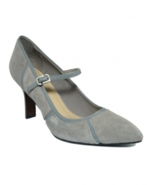 A fashion-forward take on a classic. Rockport adds a pointed toe and mixed materials to the Lianna Mary Jane pumps for an angular edge. A fashion-forward take on a classic. Rockport adds a pointed toe and mixed materials to the Lianna Mary Jane pumps for an angular edge.