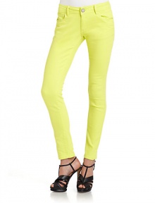 THE LOOKWaistband with belt loopsZip fly with button closureFive-pocket styleSkinny leg silhouetteTHE FITRise, about 7Inseam, about 27THE MATERIAL98% cotton/2% spandexFully linedCARE & ORIGINMachine washImportedModel shown is 5'10 (177cm) wearing US size 4.THE MATERIALLyocell/cotton/rayon/polyester/spandexCARE & ORIGINMachine washMade in USA of imported fabricModel shown is 5'8 (172½cm) wearing US size 4. THE LOOKWaistband with belt loopsZip fly with button closureFive-pocket styleSkinny leg silhouetteTHE FITRise, about 7Inseam, about 27THE MATERIAL98% cotton/2% spandexFully linedCARE & ORIGINMachine washImportedModel shown is 5'10 (177cm) wearing US size 4.THE MATERIALLyocell/cotton/rayon/polyester/spandexCARE & ORIGINMachine washMade in USA of imported fabricModel shown is 5'8 (172½cm) wearing US size 4.