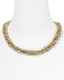 Indulge your champagne wishes. With effervescent pearl and rhinestone embellishments, Kenneth Jay Lane's coil necklace pops with after-dark potential. Indulge your champagne wishes. With effervescent pearl and rhinestone embellishments, Kenneth Jay Lane's coil necklace pops with after-dark potential.