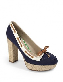THE LOOKA collaboration with Milly and Sperry Top-SiderContrast patent leather trim at vamp and toplineLeather strap weaves through grommets at toplineLeather bow with metal M charmPadded insoleJute heel, 4½(115mm)Jute platform, 1(25mm)Compares to a 3½ heel(90mm)THE MATERIALCanvas upperLeather, patent and jute trimRubber soleORIGINImported THE LOOKA collaboration with Milly and Sperry Top-SiderContrast patent leather trim at vamp and toplineLeather strap weaves through grommets at toplineLeather bow with metal M charmPadded insoleJute heel, 4½(115mm)Jute platform, 1(25mm)Compares to a 3½ heel(90mm)THE MATERIALCanvas upperLeather, patent and jute trimRubber soleORIGINImported