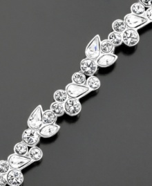 A sparkling crystal vine, silvertone design delivers old-world glamour for the modern woman. Length measures 7-1/4 inches. A sparkling crystal vine, silvertone design delivers old-world glamour for the modern woman. Length measures 7-1/4 inches.