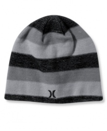 Stay warm and look cool in this Hurley beanie. Stay warm and look cool in this Hurley beanie.