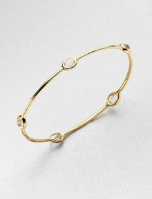 From the Rock Candy® Collection. Five beautifully brilliant clear quartz stone stations in radiant 18k gold, perfect for layering or on it's own. Clear quartz18k goldDiameter, about 2.5Slip-on styleImported 