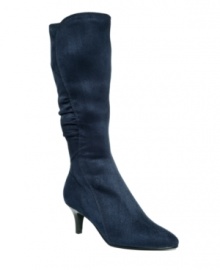 With their stretch fabric upper and sturdy stacked heel, Impo's Nora boots are literally a perfect fit when it comes to comfort! The pointed-toe silhouette gives them a sleek profile. Pair them with a chic skirt for a casually cool look. With their stretch fabric upper and sturdy stacked heel, Impo's Nora boots are literally a perfect fit when it comes to comfort! The pointed-toe silhouette gives them a sleek profile. Pair them with a chic skirt for a casually cool look.