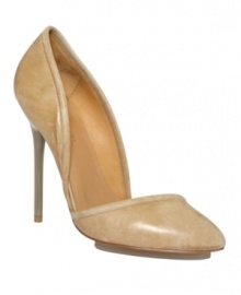 Mainstream isn't really your thing. Walk outside the box with the edgy Meredith pumps by L.A.M.B. Their one-of-a-kind silhouette gets even edgier with a bold lacquered heel and recessed platform. Mainstream isn't really your thing. Walk outside the box with the edgy Meredith pumps by L.A.M.B. Their one-of-a-kind silhouette gets even edgier with a bold lacquered heel and recessed platform.