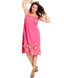 INC's plus size dress has so many styling options. Play up the exotic feel with wooden jewelry and sandals, or try it strapless with your favorite heels! INC's plus size dress has so many styling options. Play up the exotic feel with wooden jewelry and sandals, or try it strapless with your favorite heels!