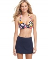 In an easy pull-on style, this Anne Coles swim skirt works as a cover up and can in be worn in the water, too!