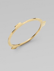 A square-edged, flat bangle with three tab extensions has an edgy, industrial look.BrassDiameter, about 3Imported A square-edged, flat bangle with three tab extensions has an edgy, industrial look.BrassDiameter, about 3Imported