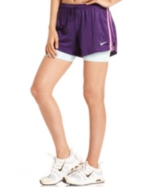 Style for miles: Nike's layered running shorts offer breathable coverage for your toughest workouts! Style for miles: Nike's layered running shorts offer breathable coverage for your toughest workouts!